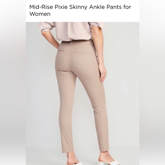 Black Old Navy Mid Rise Pixie Skinny Ankle Pants - Picture 6 of 7